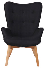 Lounger Durham Stoff - schwarz
