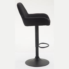 Barhocker Braga Stoff B - schwarz - InfinityMarket