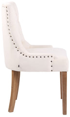 Esszimmerstuhl Aberdeen Samt antik-hell - creme
