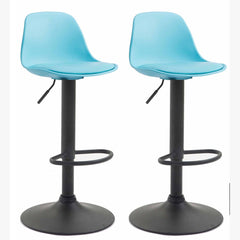 2er Set Barhocker Kiel Kunststoff schwarz - blau