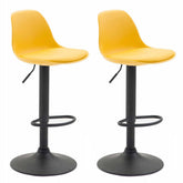 2er Set Barhocker Kiel Kunststoff schwarz - gelb