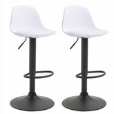 2er Set Barhocker Kiel Kunststoff schwarz - weiß