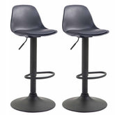 2er Set Barhocker Kiel Kunststoff schwarz - schwarz
