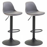 2er Set Barhocker Kiel Kunststoff schwarz - grau