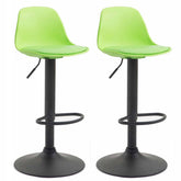2er Set Barhocker Kiel Kunststoff schwarz - grün