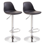 2er Set Barhocker Kiel Kunststoff chrom - schwarz
