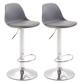 2er Set Barhocker Kiel Kunststoff chrom - grau