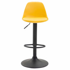 2er Set Barhocker Kiel Kunststoff schwarz - gelb