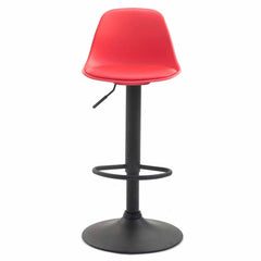 2er Set Barhocker Kiel Kunststoff schwarz - rot