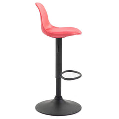 2er Set Barhocker Kiel Kunststoff schwarz - rot