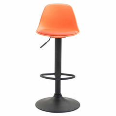 2er Set Barhocker Kiel Kunststoff schwarz - orange