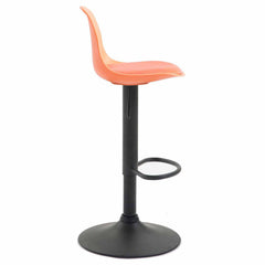 2er Set Barhocker Kiel Kunststoff schwarz - orange