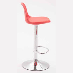 2er Set Barhocker Kiel Kunststoff chrom - rot
