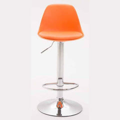2er Set Barhocker Kiel Kunststoff chrom - orange