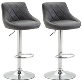 2er Set Barhocker Lazio Kunstleder C - grau