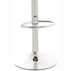 Set di 2 sgabelli da bar Sarnia in legno e similpelle, schienale imbottito, design elegante in walnuss e nero.