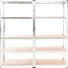 2er Set Steckregal G 90x40x180 cm - silber