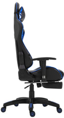 Racing Bürostuhl Turbo mit Fußablage glanz - schwarz/blau