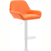 Barhocker Braga Kunstleder weiß - orange