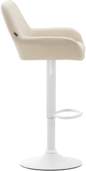 Barhocker Braga Kunstleder wei� - creme