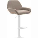 Barhocker Braga Stoff weiß - taupe