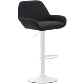 Barhocker Braga Stoff weiß - schwarz