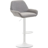 Barhocker Braga Stoff weiß - grau