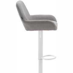 Barhocker Braga Stoff weiß - grau