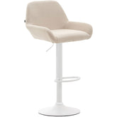 Barhocker Braga Stoff weiß - creme