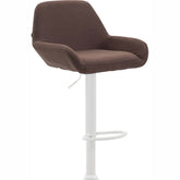 Barhocker Braga Stoff weiß - braun