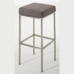 2er Set Barhocker Montreal 85 Stoff edelstahl - grau