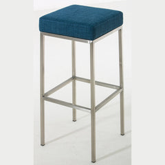 2er Set Barhocker Montreal 85 Stoff edelstahl - blau