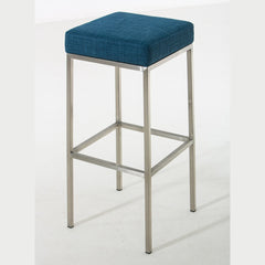 2er Set Barhocker Montreal 80 Stoff edelstahl - blau
