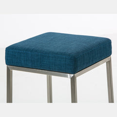 2er Set Barhocker Montreal 80 Stoff edelstahl - blau