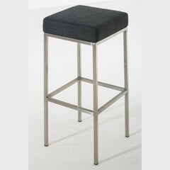 2er Set Barhocker Montreal 80 Stoff edelstahl - dunkelgrau