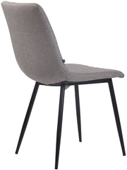 Stuhl Telde Stoff - grau