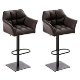 2er Set Barhocker Damaso Kunstleder schwarz - braun