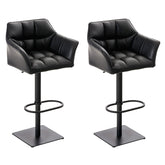 2er Set Barhocker Damaso Kunstleder schwarz - schwarz