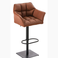 2er Set Barhocker Damaso Kunstleder schwarz - hellbraun