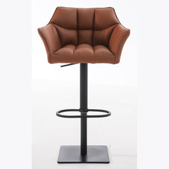 2er Set Barhocker Damaso Kunstleder schwarz - hellbraun