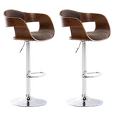 2er Set Barhocker Kingston C Stoff - walnuss/braun by Dropshipping-Europe – Barhocker