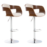 2er Set Barhocker Kingston C Stoff - walnuss/creme by Dropshipping-Europe – Barhocker