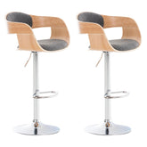 2er Set Barhocker Kingston C Stoff - natura/hellgrau by Dropshipping-Europe – Barhocker