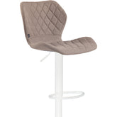 Barhocker Cork Stoff weiß - taupe