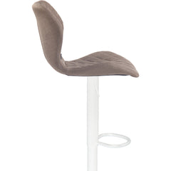 Barhocker Cork Stoff weiß - taupe