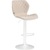Barhocker Cork Stoff weiß - creme