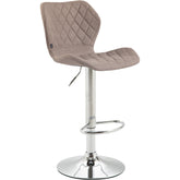 Barhocker Cork Stoff chrom - taupe