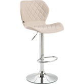 Barhocker Cork Stoff chrom - creme