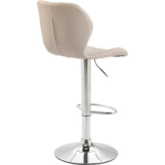 Barhocker Cork Stoff chrom - creme