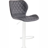 Barhocker Cork Kunstleder weiß - grau